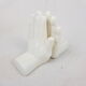 White ceramic book greenhouse representing hands 1980