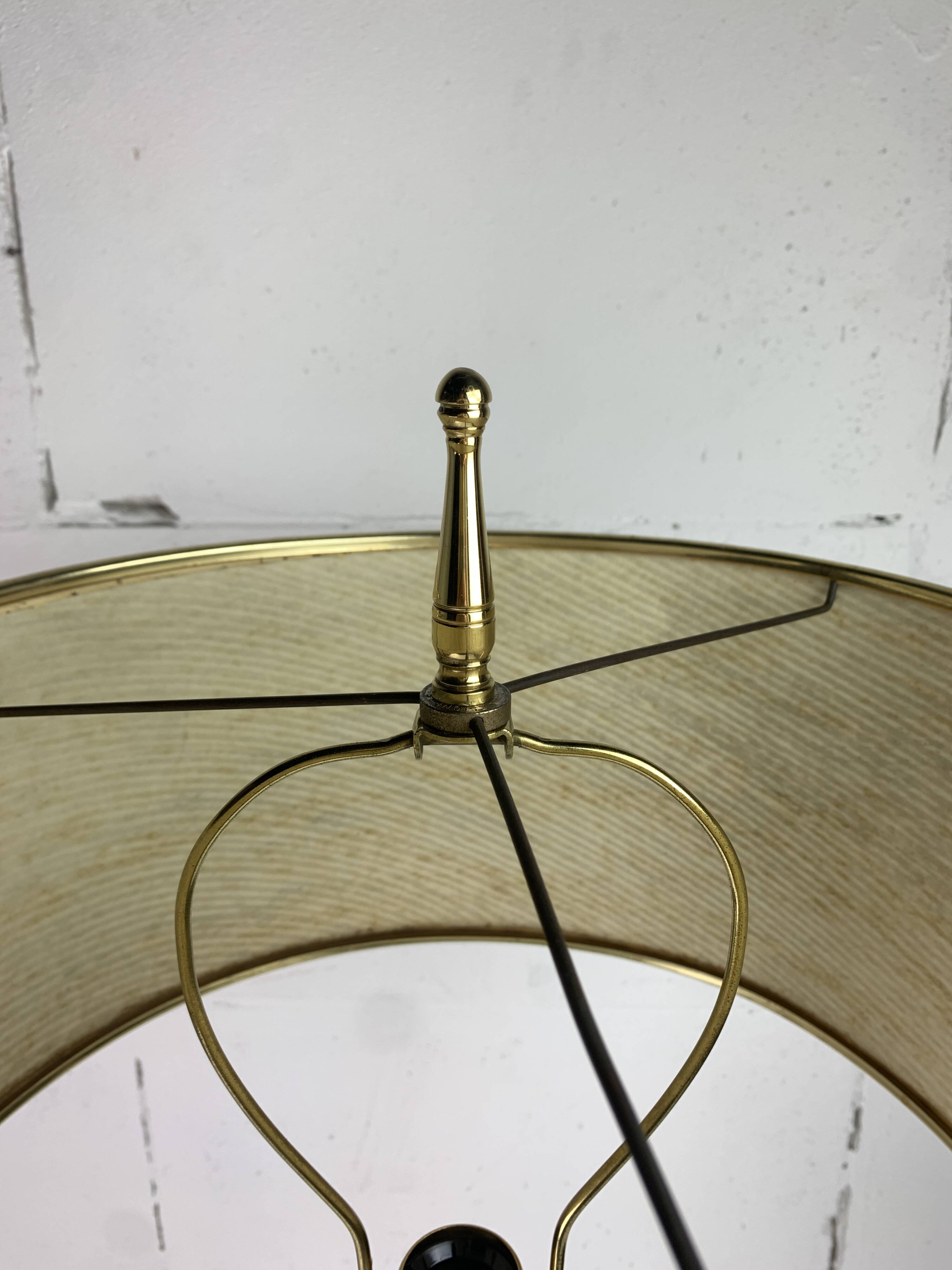 Large midcentury sputnik Stilnovo style brass table lamp, US 1950s