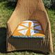 Wicker and rattan rocking chair