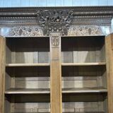 19th-century Norman wedding armoire in blonde oak.