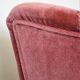 Fauteuil velours rose poudré chauffeuse style napoléon iii vintage