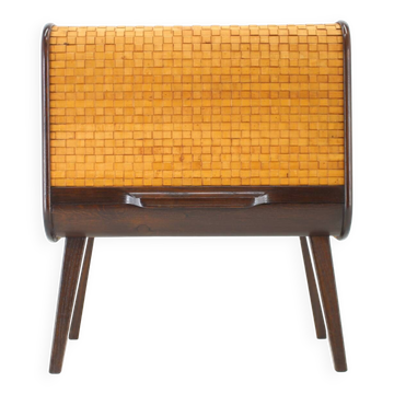 Meuble de bar en bois rare des années 1950, Tchécoslovaquie