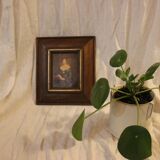 Portrait painting with wooden frame and gilding