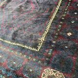 Handmade handmade Afghan Belutch vintage carpet 122x206 cm