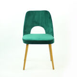 Dining Chairs By Oswald Haerdtl In Velvet For Ton, Czechoslovakia 1950s, Set Of 4
