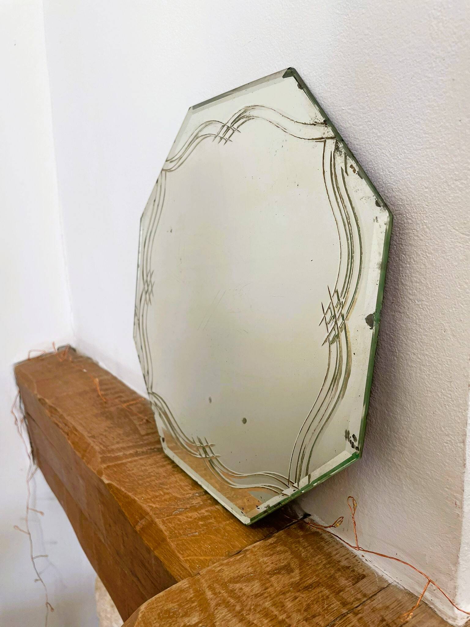 Vintage chiseled mirror