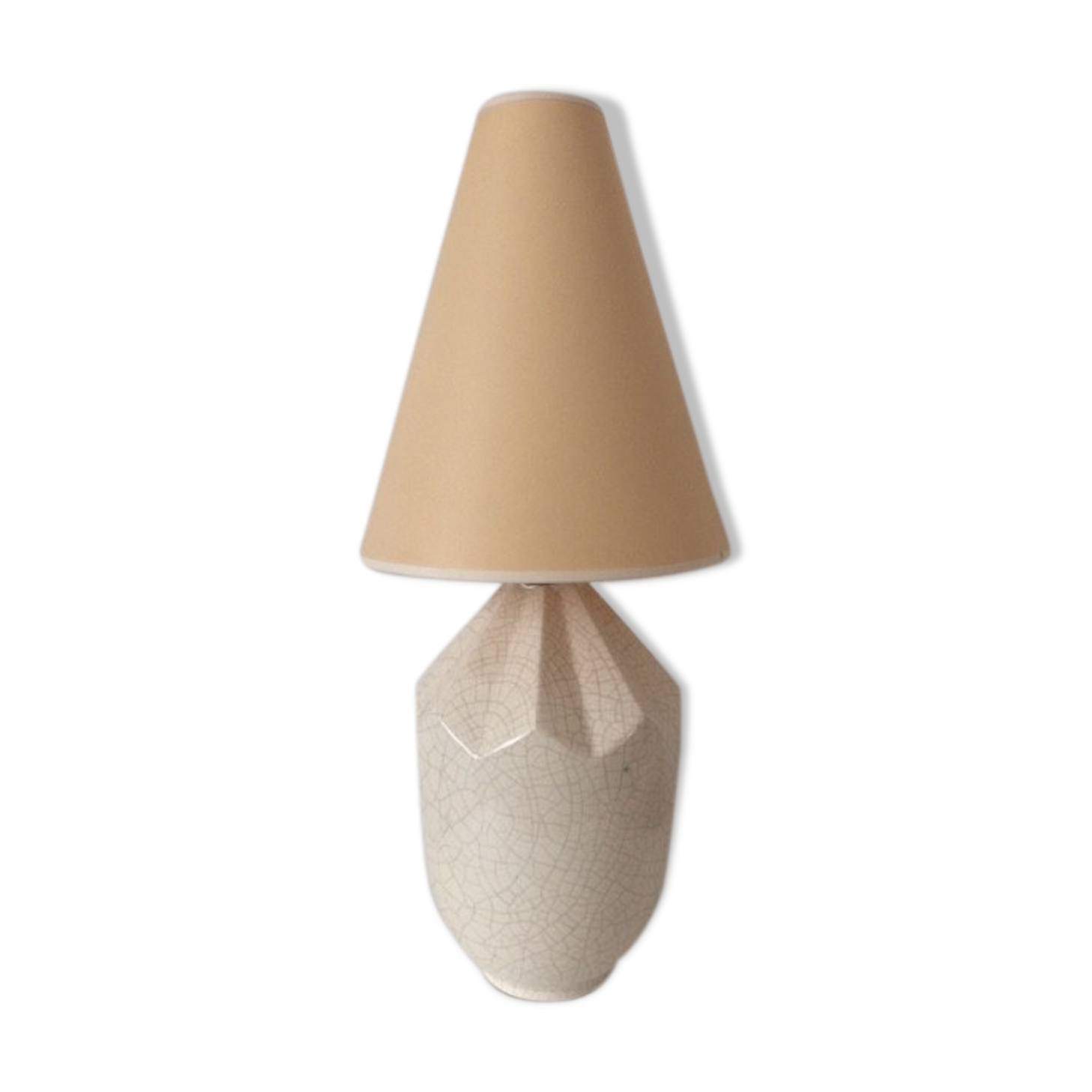 Art Deco cracked ceramic lamp