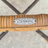 Rattan armchair "A la Girafe"