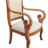 Ancien fauteuil de bureau à crosse