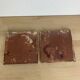 70s ceramic tile flower trivet, wall decoration