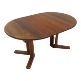 Table à manger ronde danoise vintage Dyrlund en teck