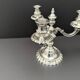 Pair of Chrysalia three-light silver-plated metal candlesticks