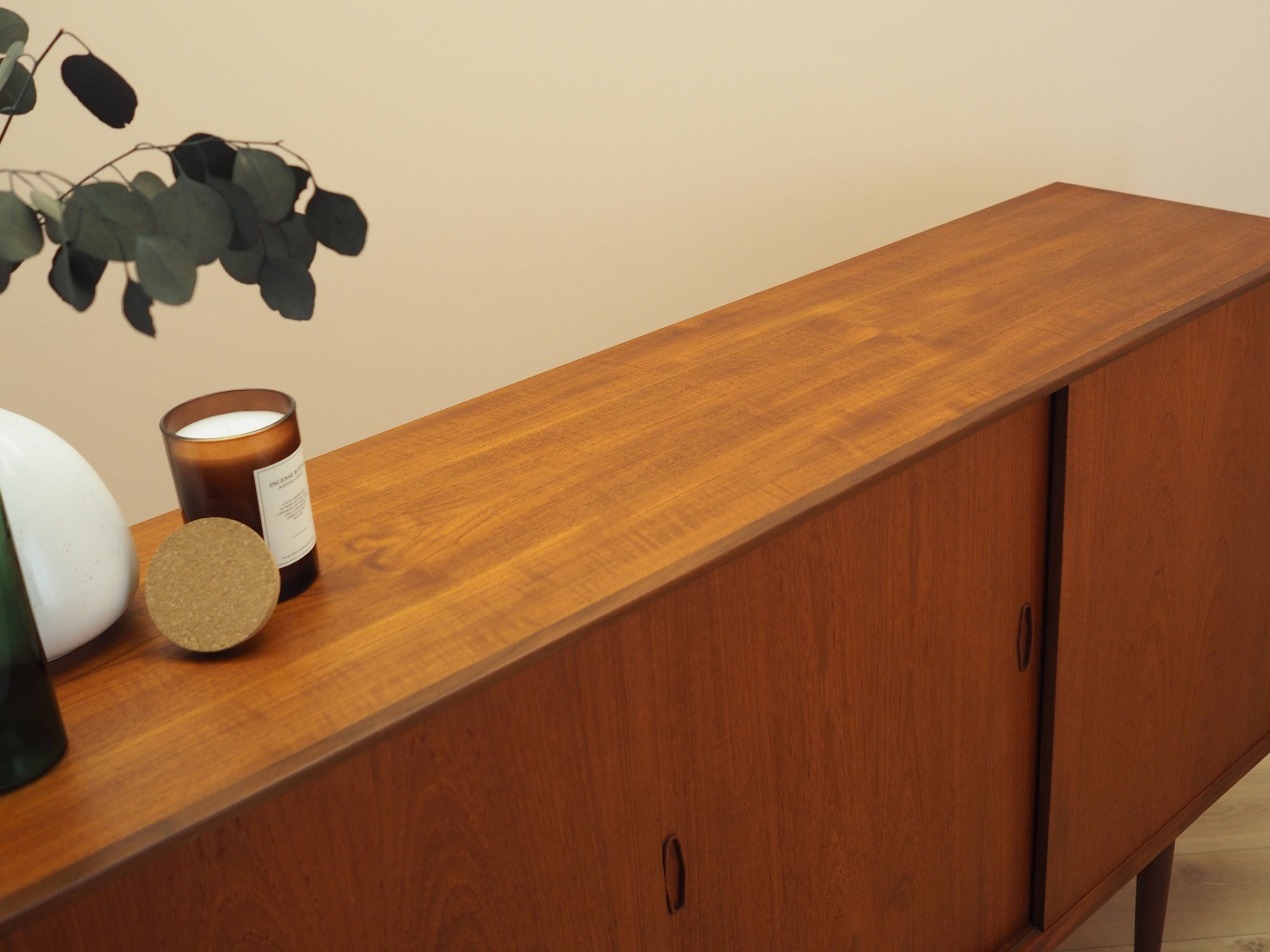 Teak highboard with bar section, Denmark, 1960s