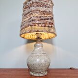 Large enameled terracotta lamp, 1970s