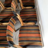 Set of 6 Baumann gondola chairs, Stamped NF