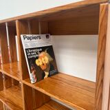 Pair of modernist pine wall shelves, circa 1970