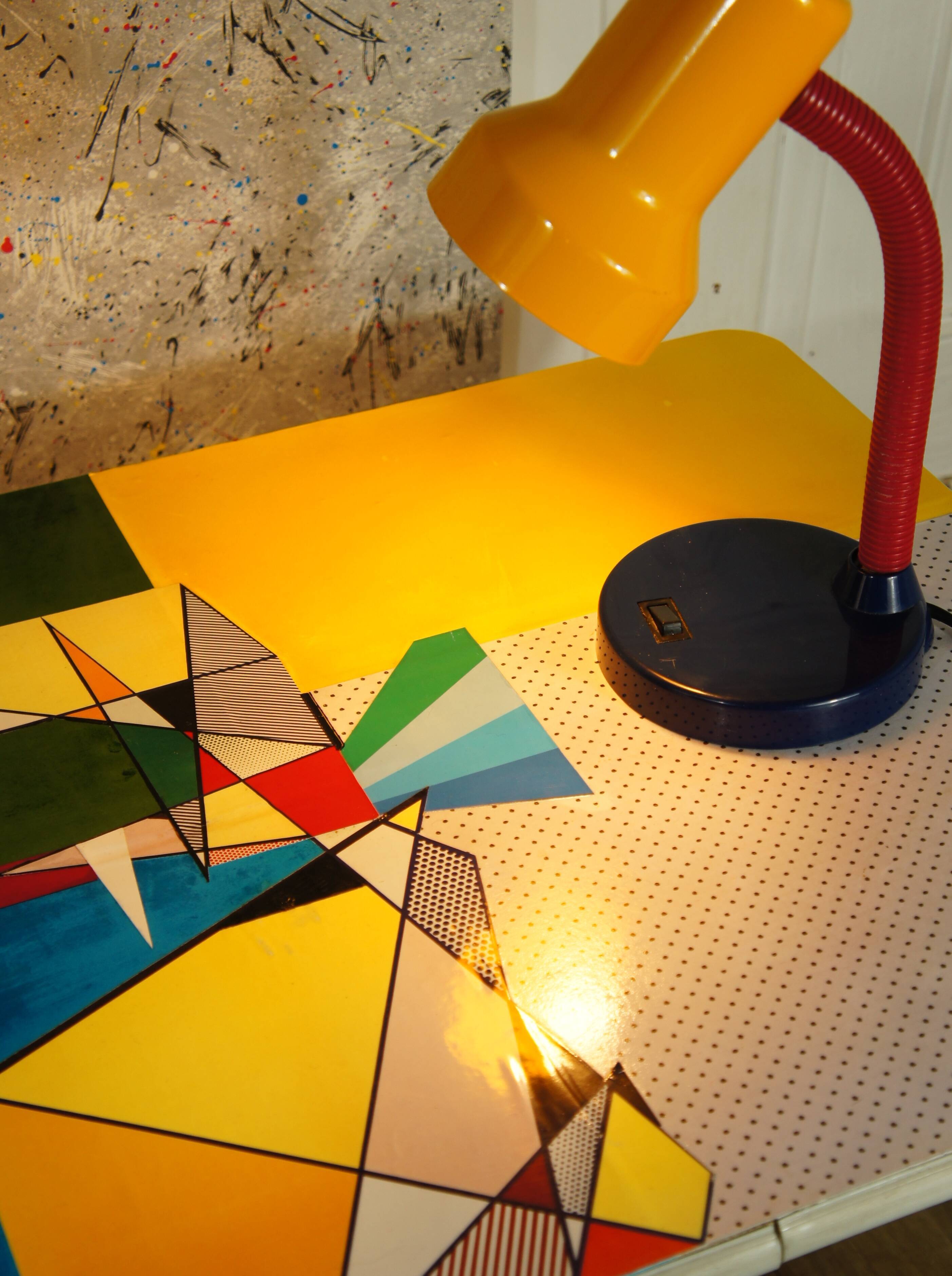 Children's desk & its lamp late 80s