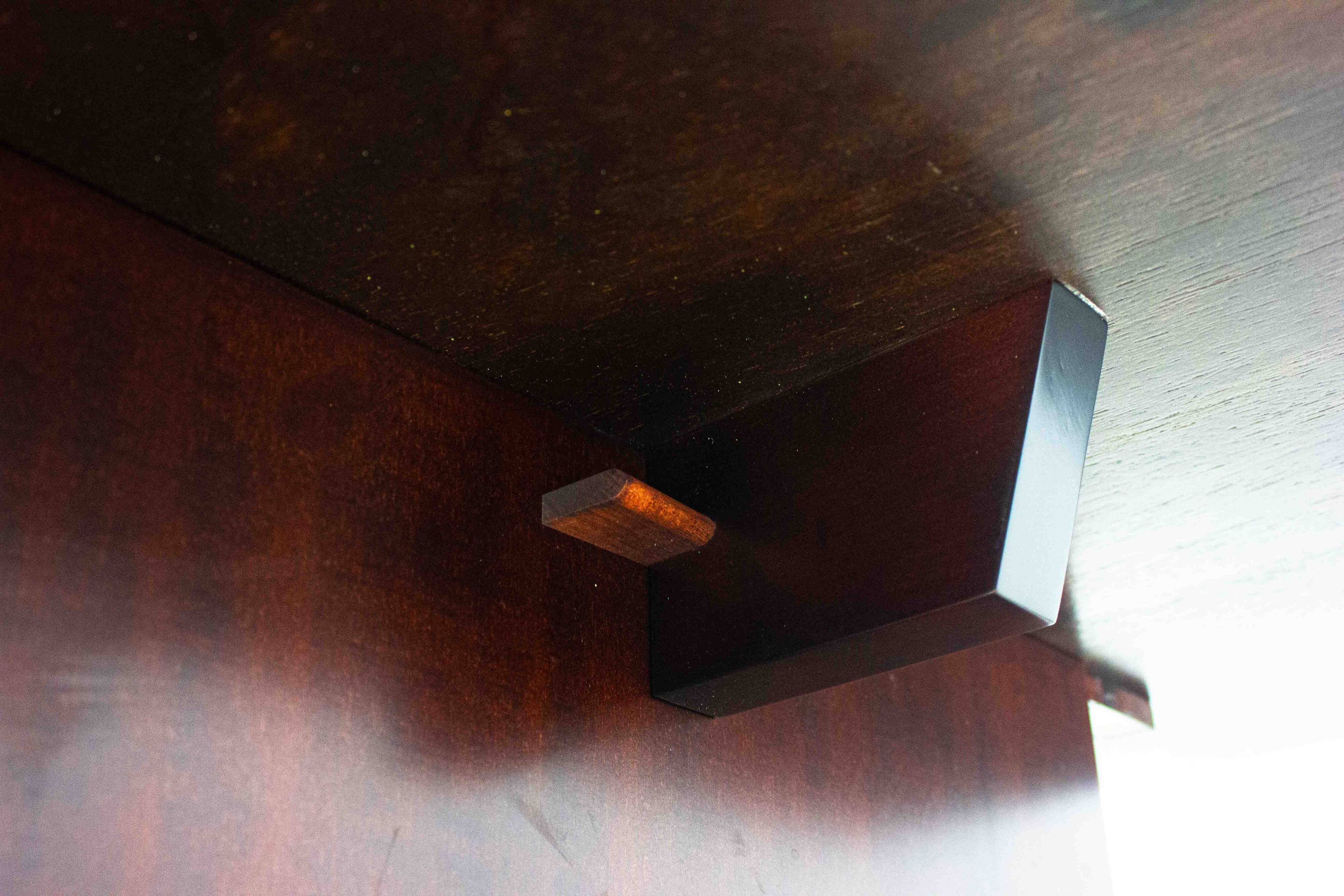 Large bamboo & wengé coffee table by Axel Vervoordt, 1980s