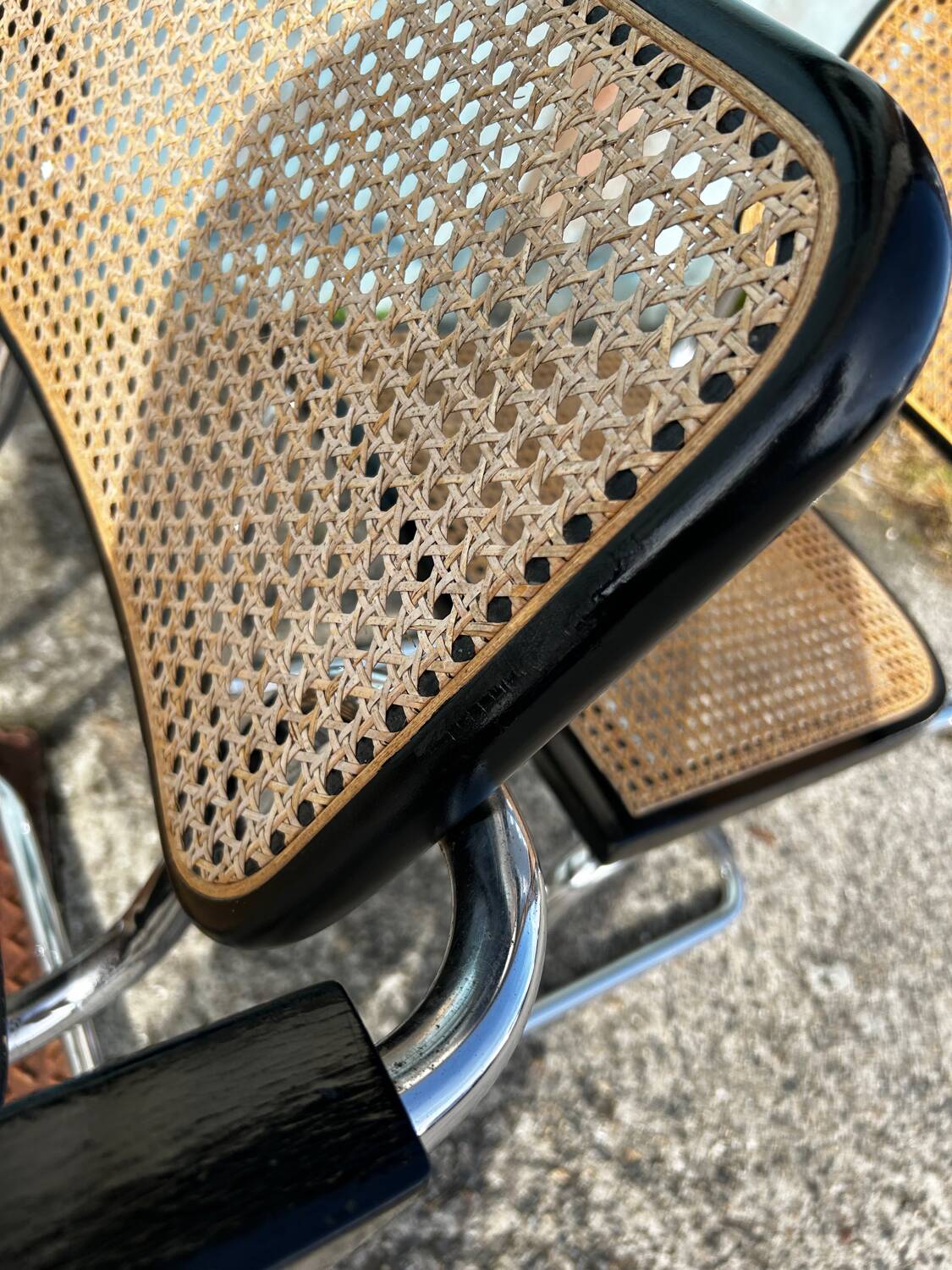 Set of 4 Cesca chairs by Marcel Breuer