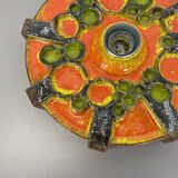 Cubic ceramic 31cm colorful "pop art" fat lava wall light element, germany, 1970