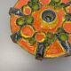 Cubic ceramic 31cm colorful "pop art" fat lava wall light element, germany, 1970