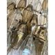Luxury Contemporary Poliedro Murano Glass Chandelier in Brunish Finish