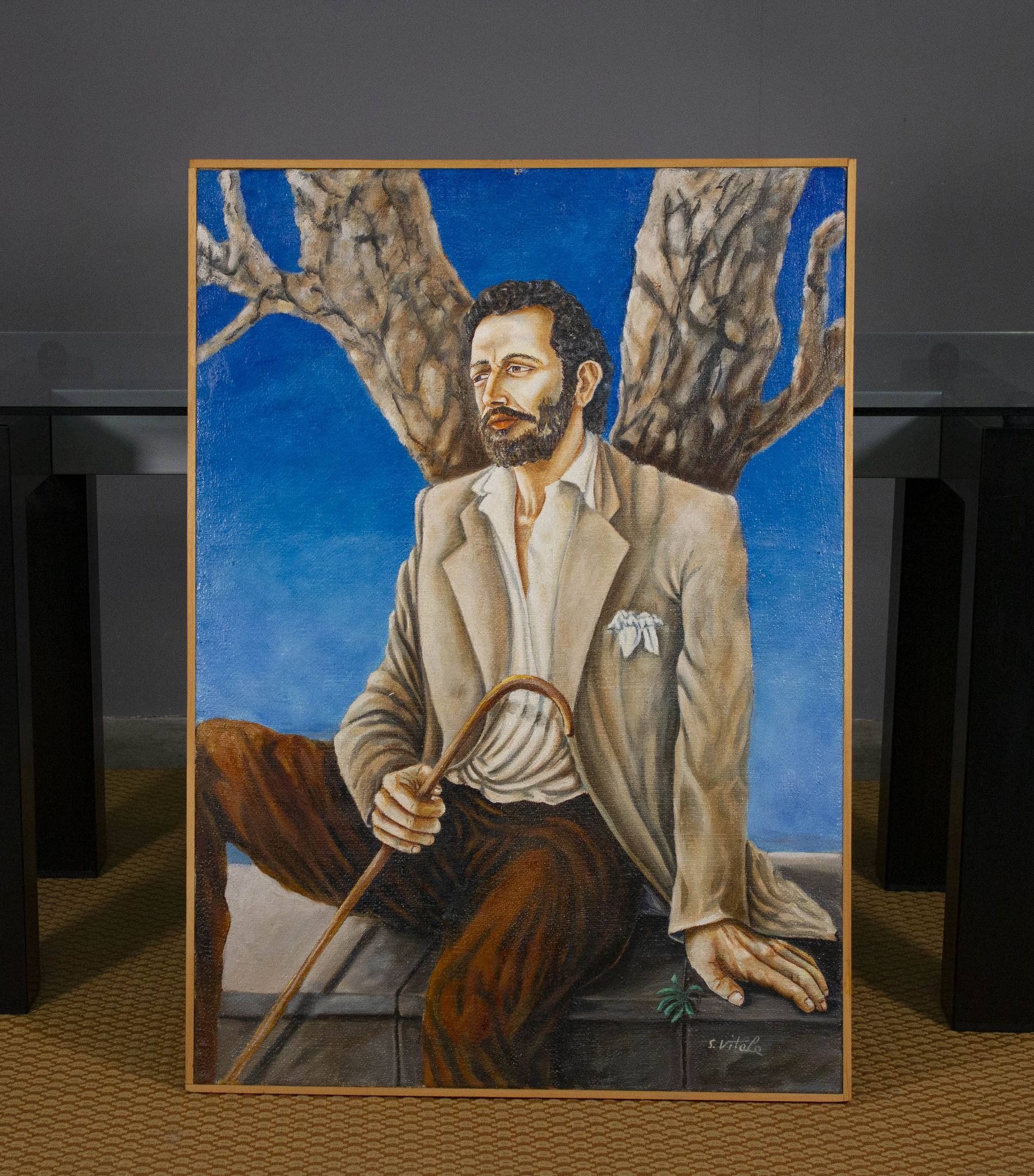 Oil painting on canvas Agnelli 2000