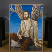 Oil painting on canvas Agnelli 2000