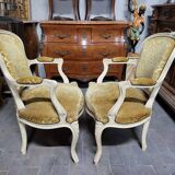 Pair of armchairs cabriolet louis xv