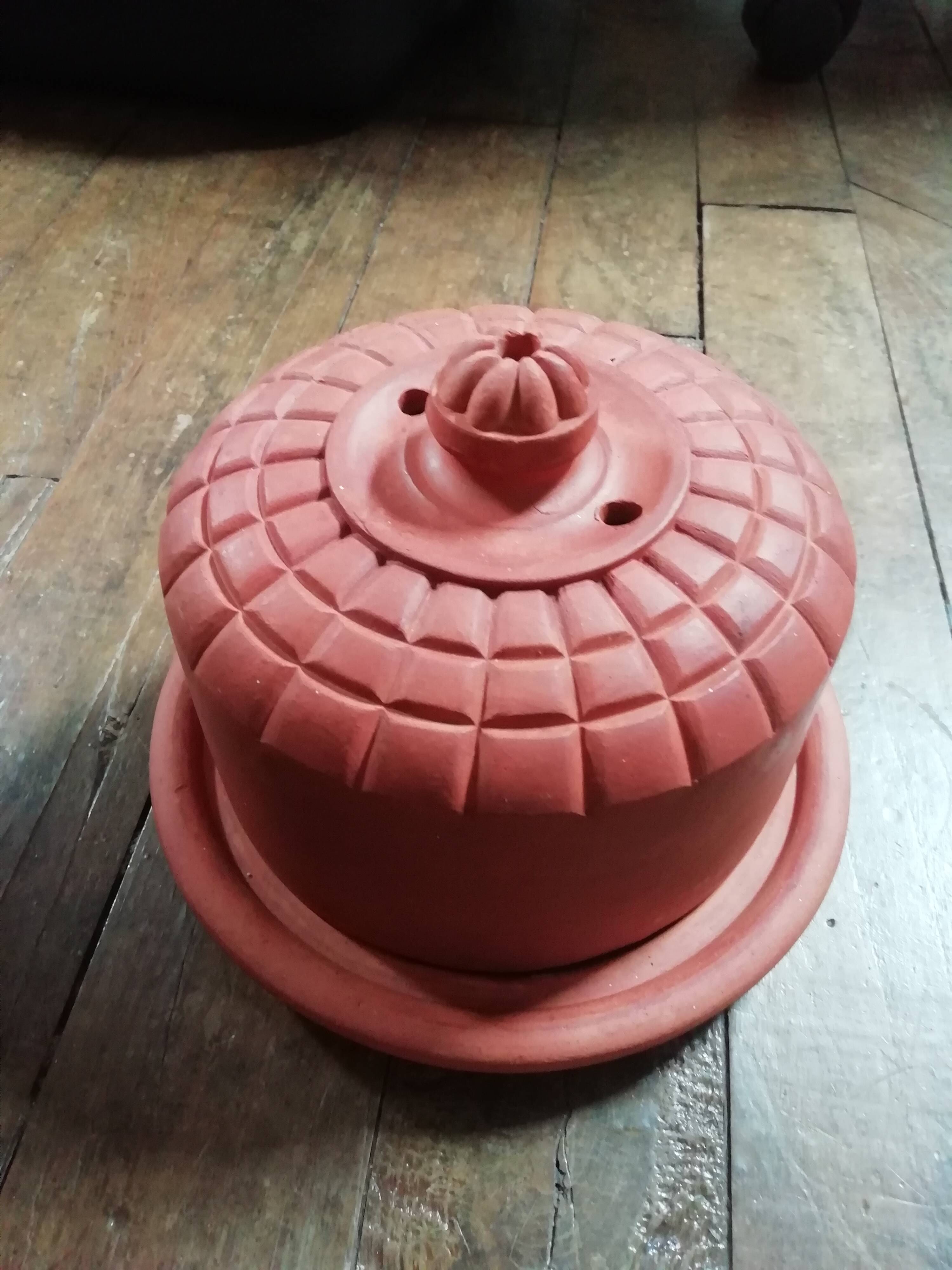 Terracotta butter dish