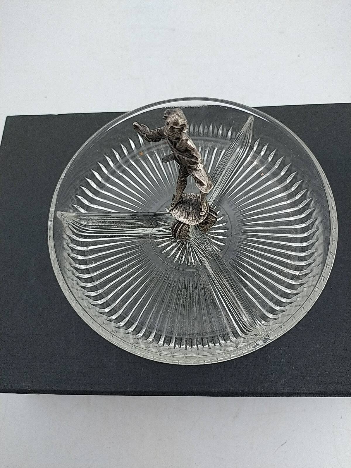 Old small glass and tin servants.