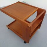 Large Rollable Teak Bar Cart, 1960s