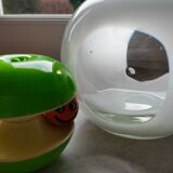 Ball-shaped vase, in glass from the 60s/70s;