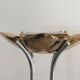 Floor lamp in chrome, brass and marble