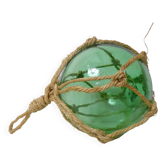 Boule, flotteur vintage en verre vert clair