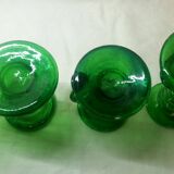 Set of 6 blown glass candle holders
