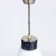 Midcentury ceiling pull down light in white opaine & brass, Czechoslovakia 1960s