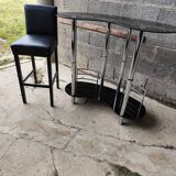 Bar cabinet with a stool