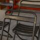 Lot de 6 Chaises pliantes industrielles assemblage par brasure 1950