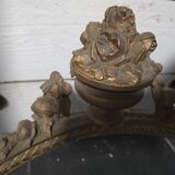 Louis XVI style console in gilded wood with a marble top.