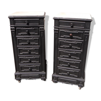 Pair of nightstands Napoleon III