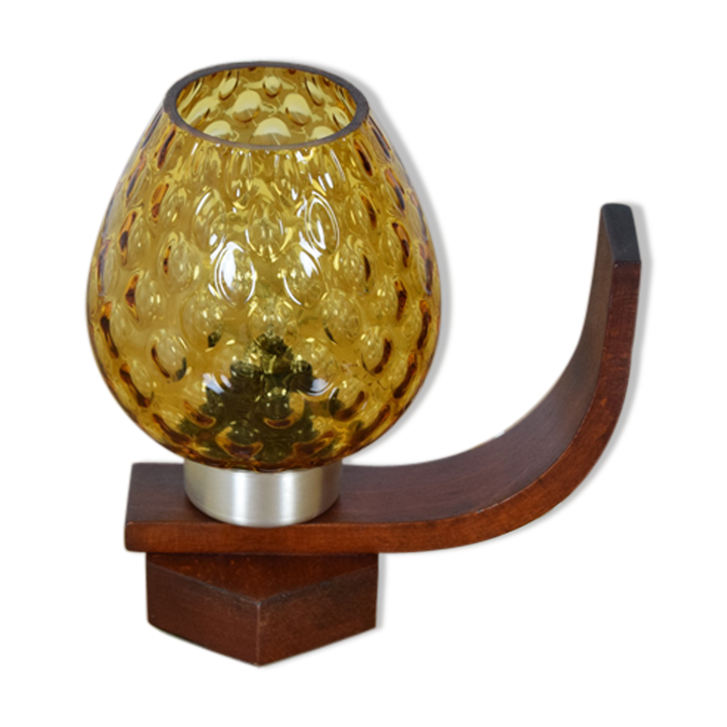 Mid-century Wood Table lamp/ Drevo Humpolec,1960‘s.