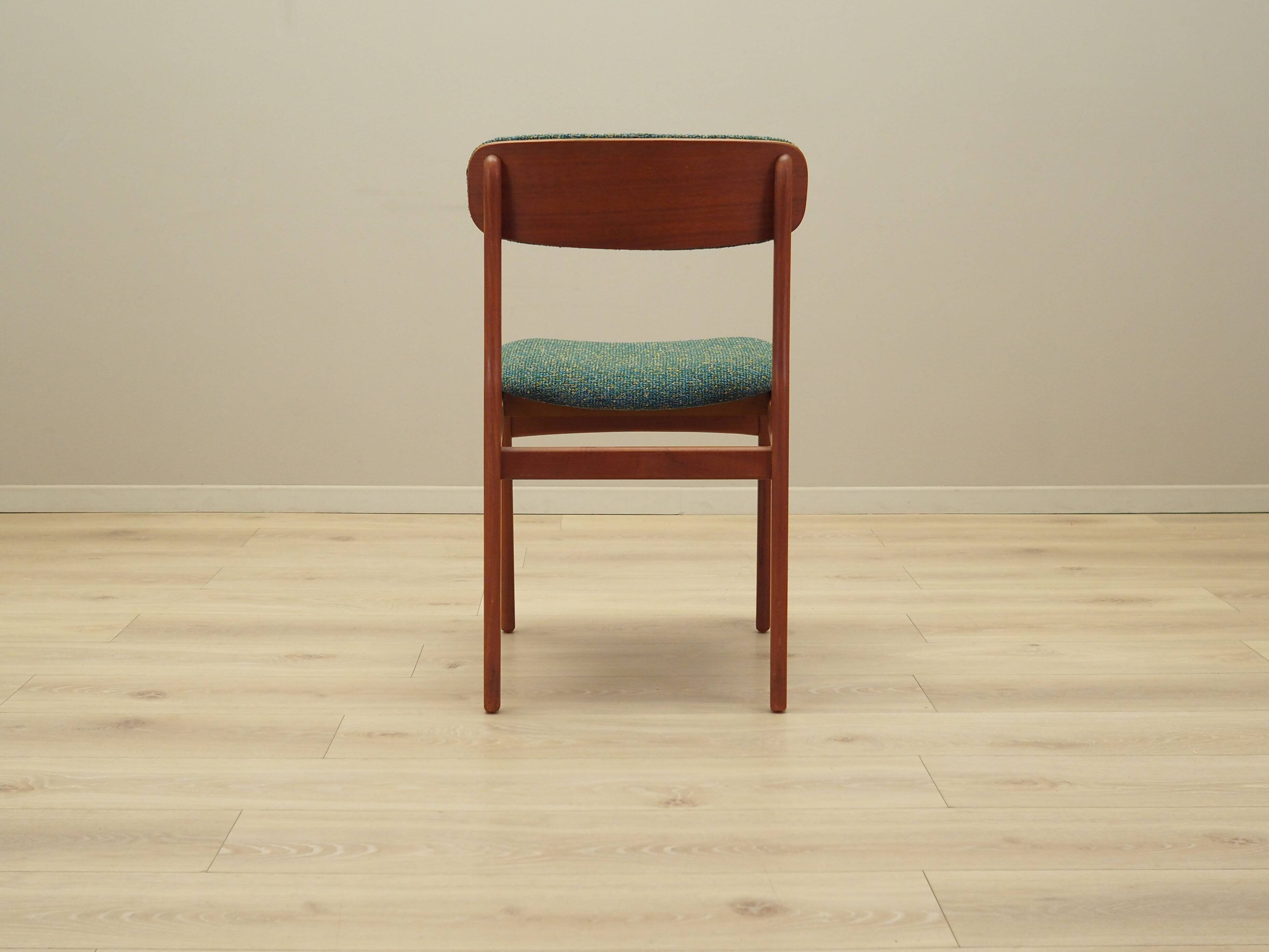 Set of six teak chairs, Danish design, 1960s, manufacture: N. & K. Bundgaar