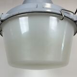 Grey Industrial Cast Aluminium Pendant Lamp, 1980s
