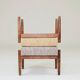 Scandinavian stool yellow mellow chocolate brown granola Set of 2