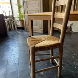 Lot of 6 straw chairs from the end of the 19th century