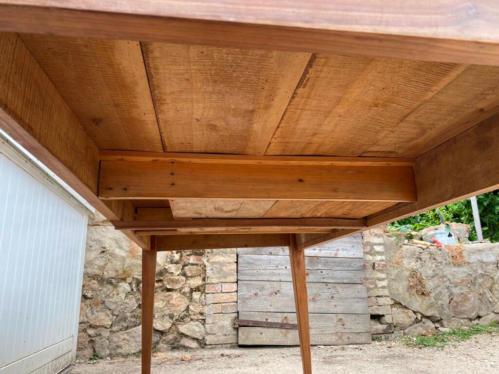 Solid wood dining farmhouse with 1 drawer 1930 156x76x72cm