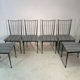 6 original chairs by Colette Gueden, 1950