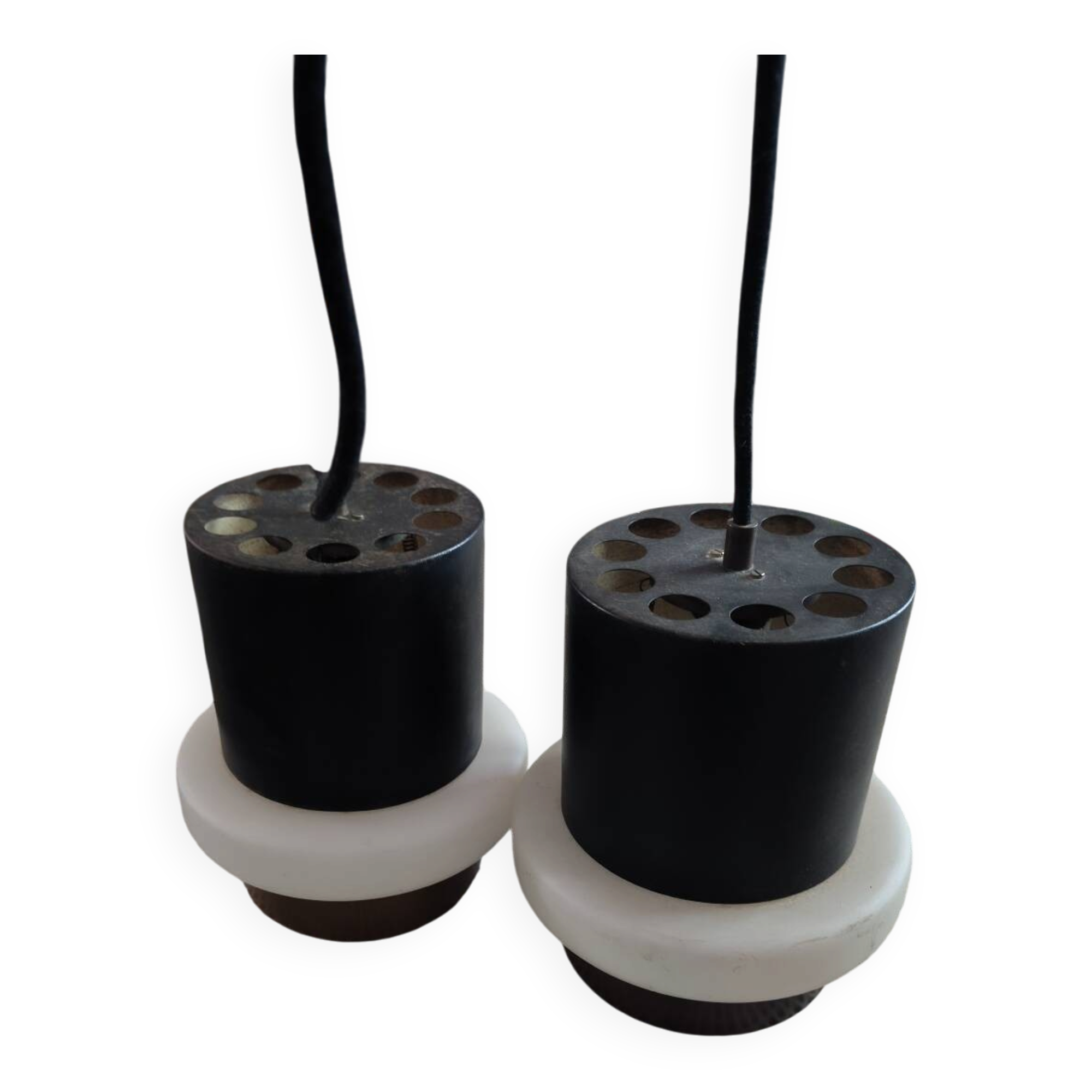 Set of two Louis Kalff pendants by Philips 1960.
