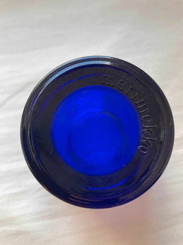 Iittala Kivi x Marimekko Vintage Royal Blue Candle Holder
